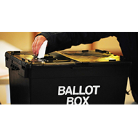 Photo of a ballot box
